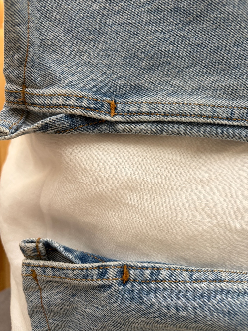 Ganni Light Blue Straight Leg Jeans - Picture 7 of 8